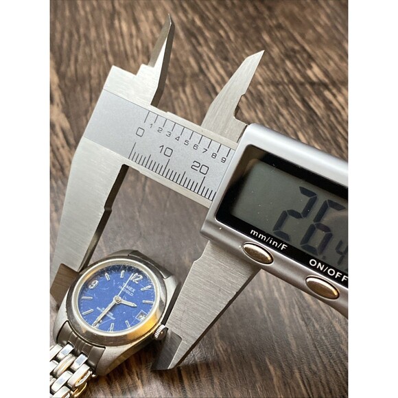 Timex Indiglo Watch Womens Silver Tone Stainless Steel Blue Dial New Battery - Picture 7 of 10